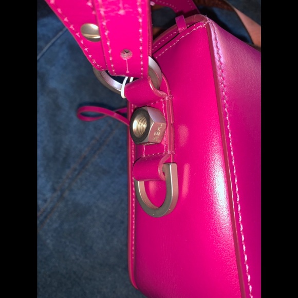 Off White Fushia Shoulder Bag w/ Shoulder Strap - Picture 10 of 12